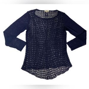 EILEEN FISHER Organic Linen Fine Gauge Wave Knit Top
Size Small